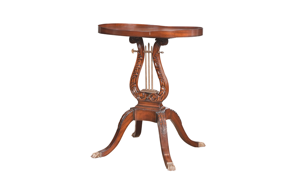 Home Decor Lamp Table Lyre 12582 Side View