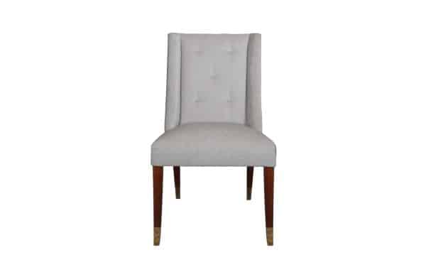 Home Decor Dining Chair Brenda Chair Taupe ( With Slop ) Front View