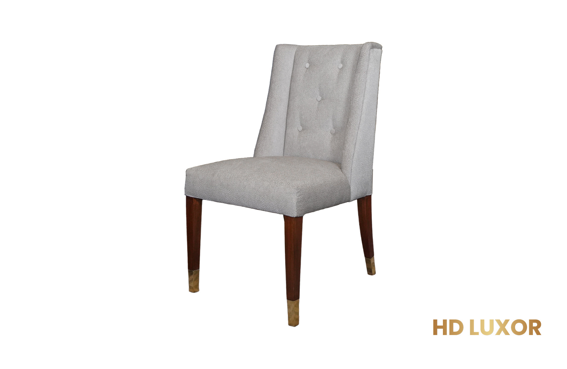 Home Decor Dining Chair Brenda Chair Taupe ( With Slop ) Side View