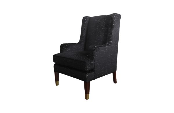 Home Decor Arm Chair Livorno Single 11 Onyx Side View