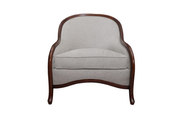 Home Decor Arm Chair One Seater Courbe 34499 Taupe Front View