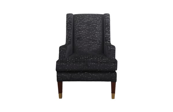 Home Decor Arm Chair Livorno Single 11 Onyx Front View