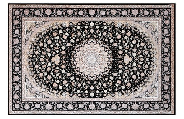 Home Decor Abstract Rugs Bamboo Silk 45 Black (200X300) Front View