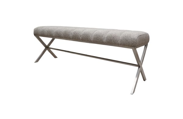 Home Decor Stainless Bench MM Pepper Side View