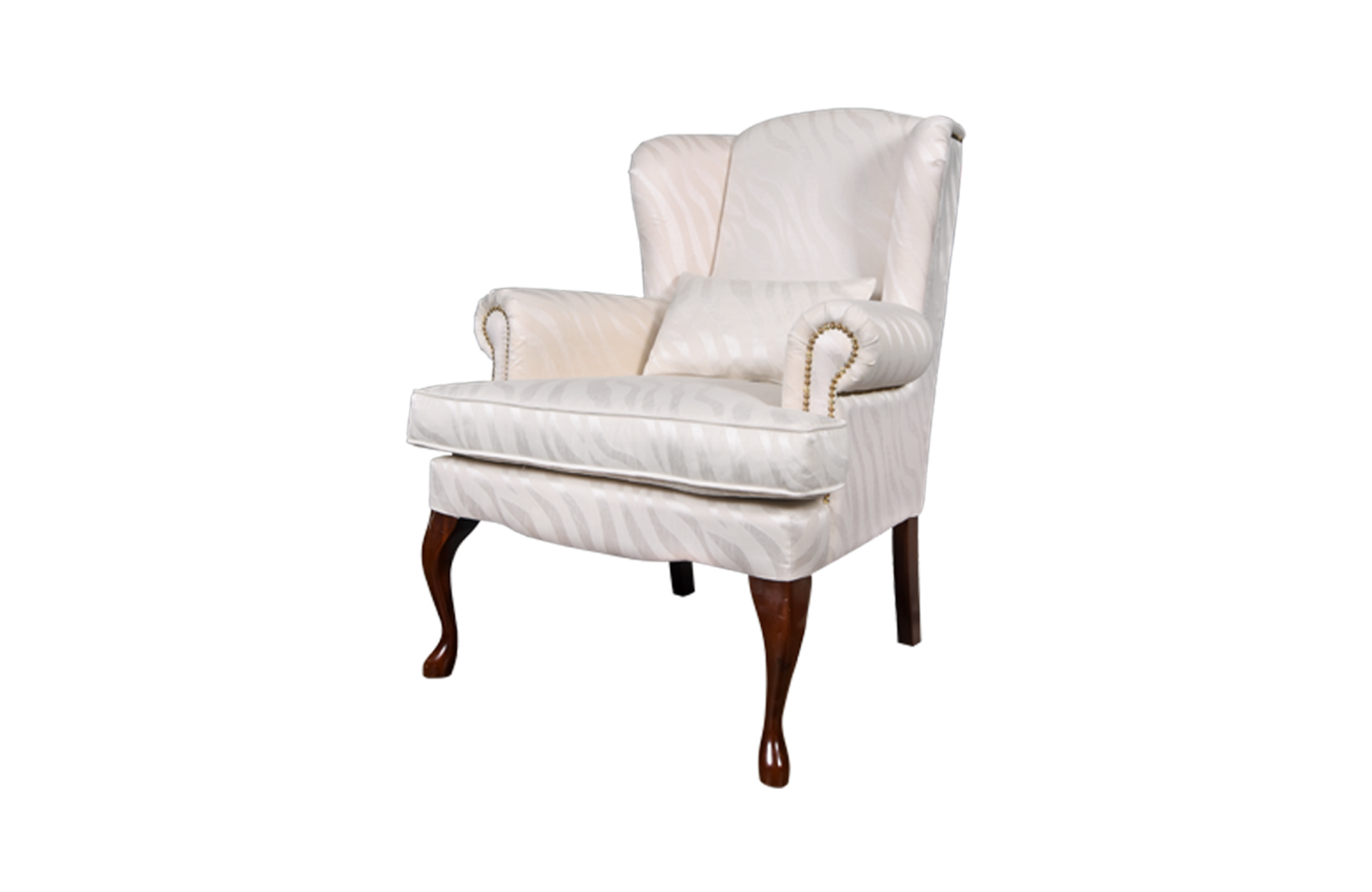 Home Decor Armchair Athena Wing Chair Side View