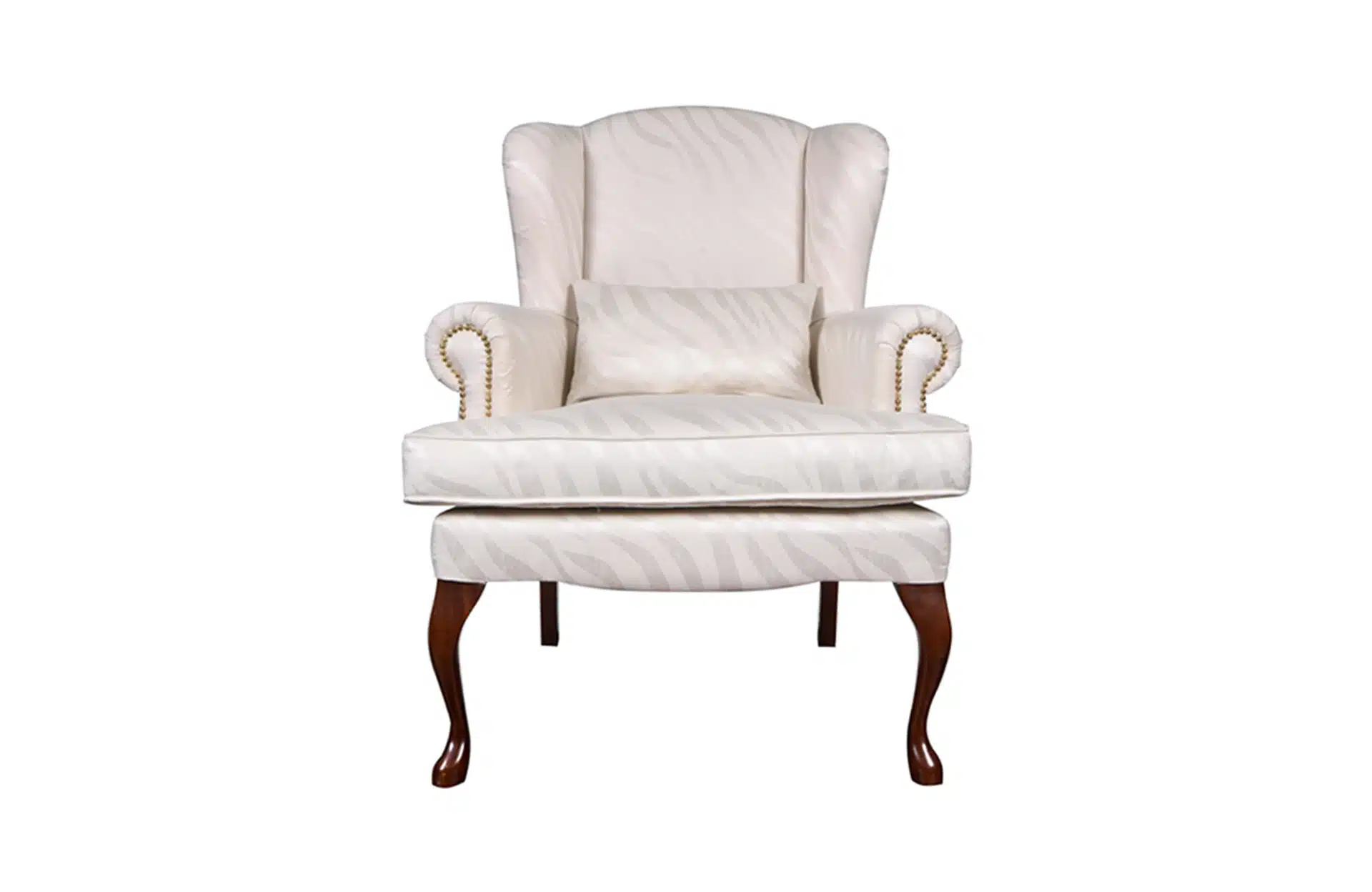 Home Decor Armchair Athena Wing Chair Front View