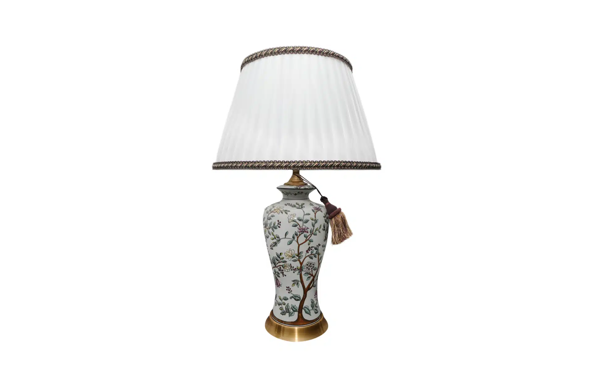 Home Decor Table / Standing Lamp Porcelain Design 39 Front View