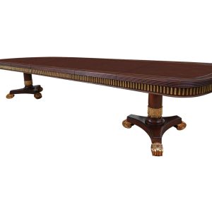 Home Decor Mahogany Dining Table Top/ Base Side View