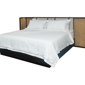 Home Decor Meru Bed and Bedsets Side View With Mattres