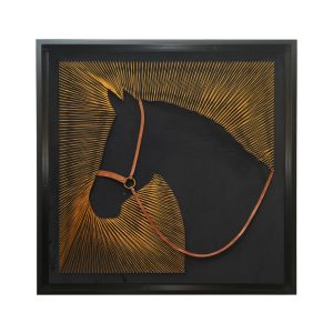 Home Decor Wall Art Frame Horse Head Silhouette Front View