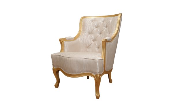 Home Decor Rawa Chair FC Champagne Armchair Side View