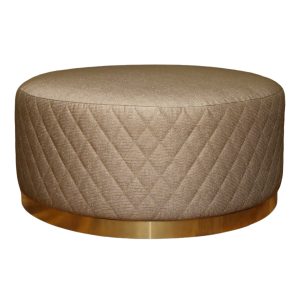 Home Decor Joke Round Ottoman Side/Front View