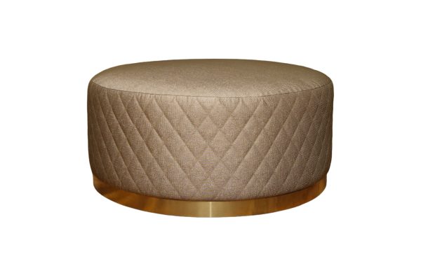 Home Decor Joke Round Ottoman Side/Front View