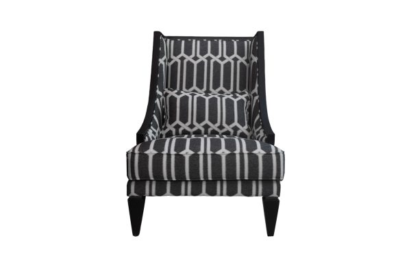 Home Decor Armchair Farren Single 05 Onyx Front View