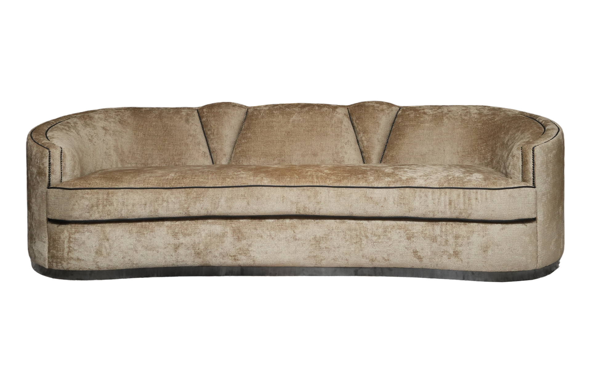 Home Decor Lalique Sofa MM 02 Mushroom ( with Stainless ) Front View