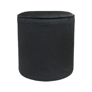 Home Decor Thunder Pouf Touch Onyx Ottoman & Pouf Front View