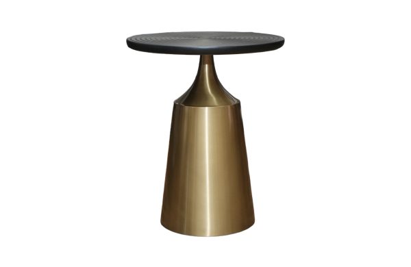 Home Decor Side Table DES-CJ-211 L-Gold Front View