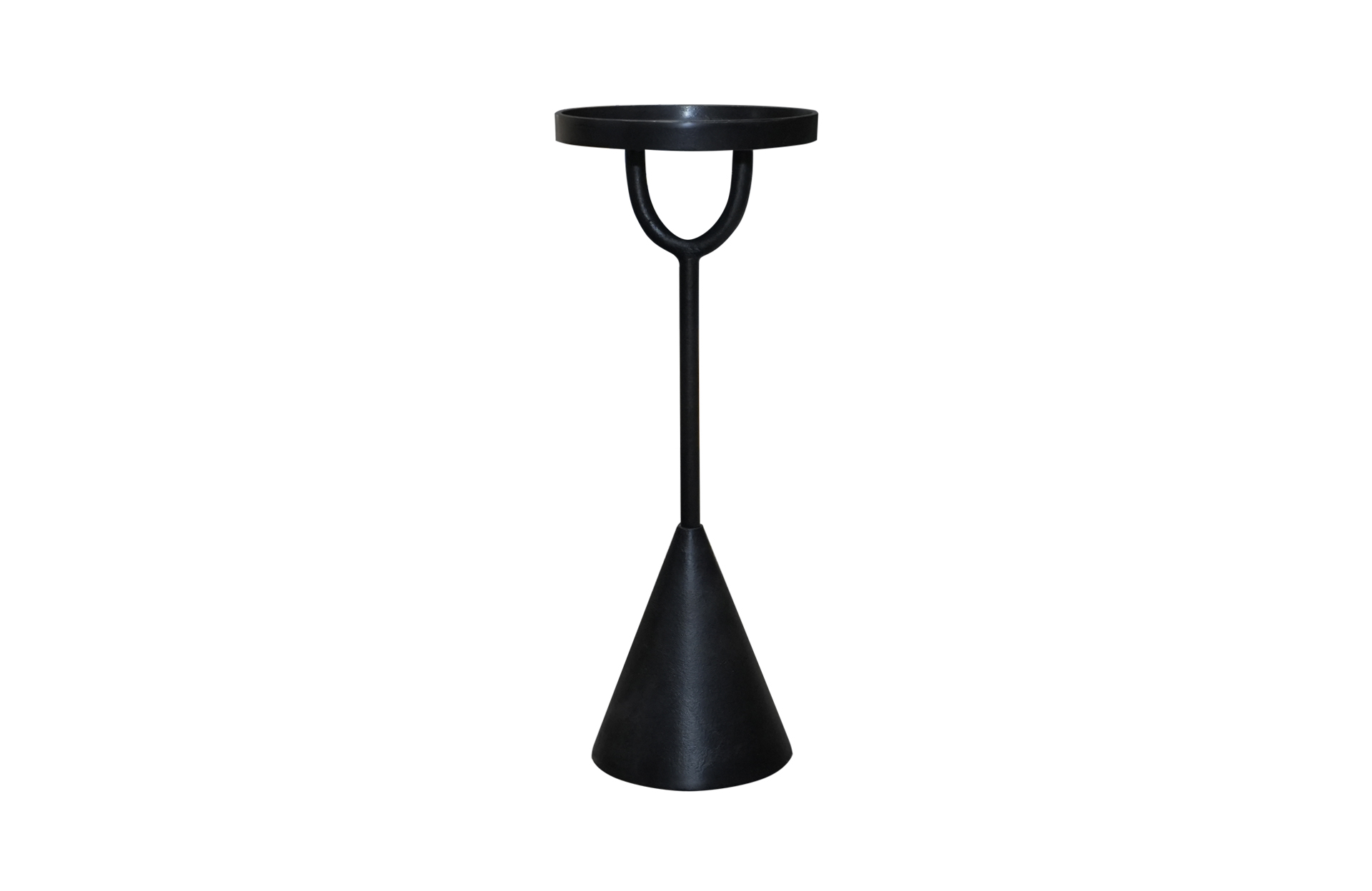 Home Decor Table Round Top AL-6390 Black Side Table Front View