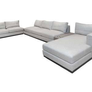 Home Decor Sectional & Corner Sofas Vanesia L Sofa TB Sand Side View