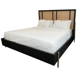 Home Decor Rattan King Bed Set Side View