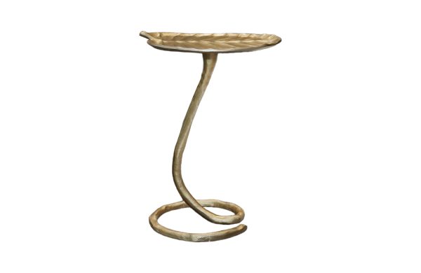 Home Decor Table with Leaf Design Top AL-5541 Side Table Front View