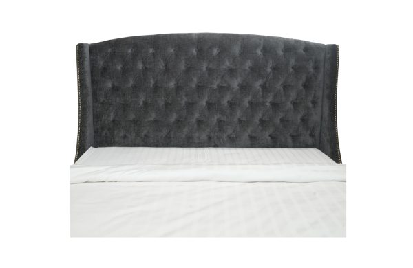 Home Decor Brome Bed Set AG 117 Graphite Headboard Front View