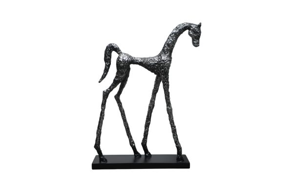 Home Decor Scluptures Resin Acient Sliver Horse A FC-SZ24051A Side View