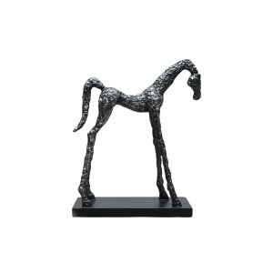 Home Decor Scluptures Resin Acient Sliver Horse B FC-SZ24051B Side View