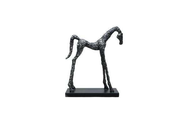 Home Decor Scluptures Resin Acient Sliver Horse B FC-SZ24051B Side View