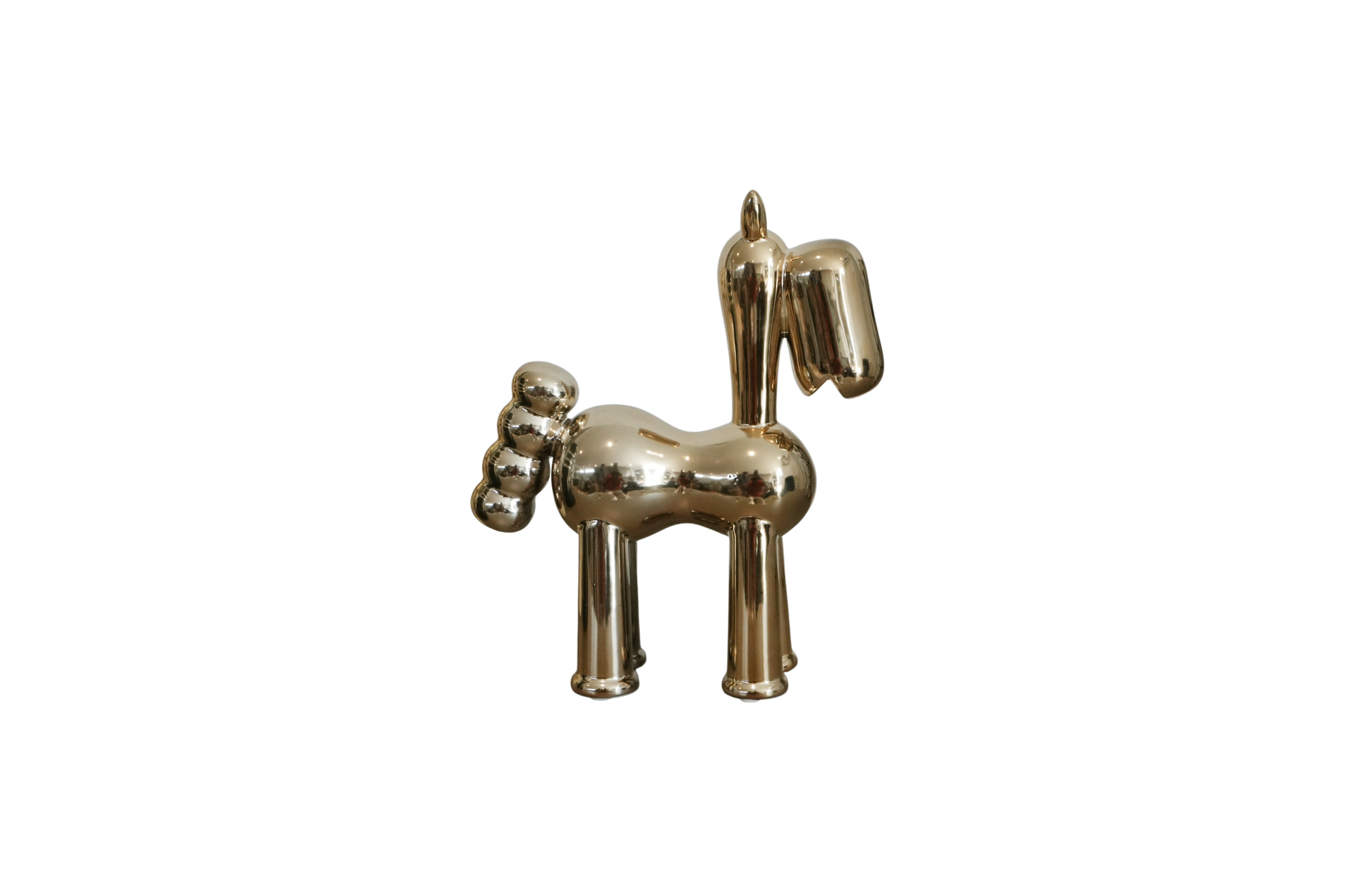 Home Decor Scluptures Ceramic Shining Horse FD-D24017 Side View