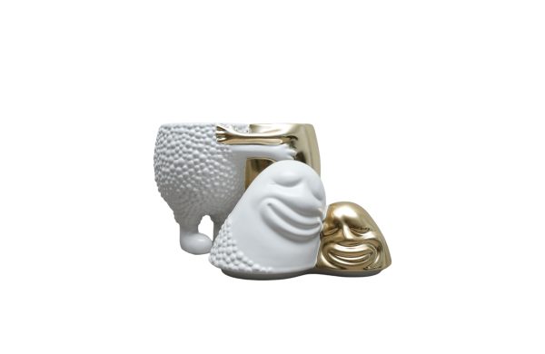 Home Decor Ceramic Beloved Storage Box FD-D24021 Front View Separate Head