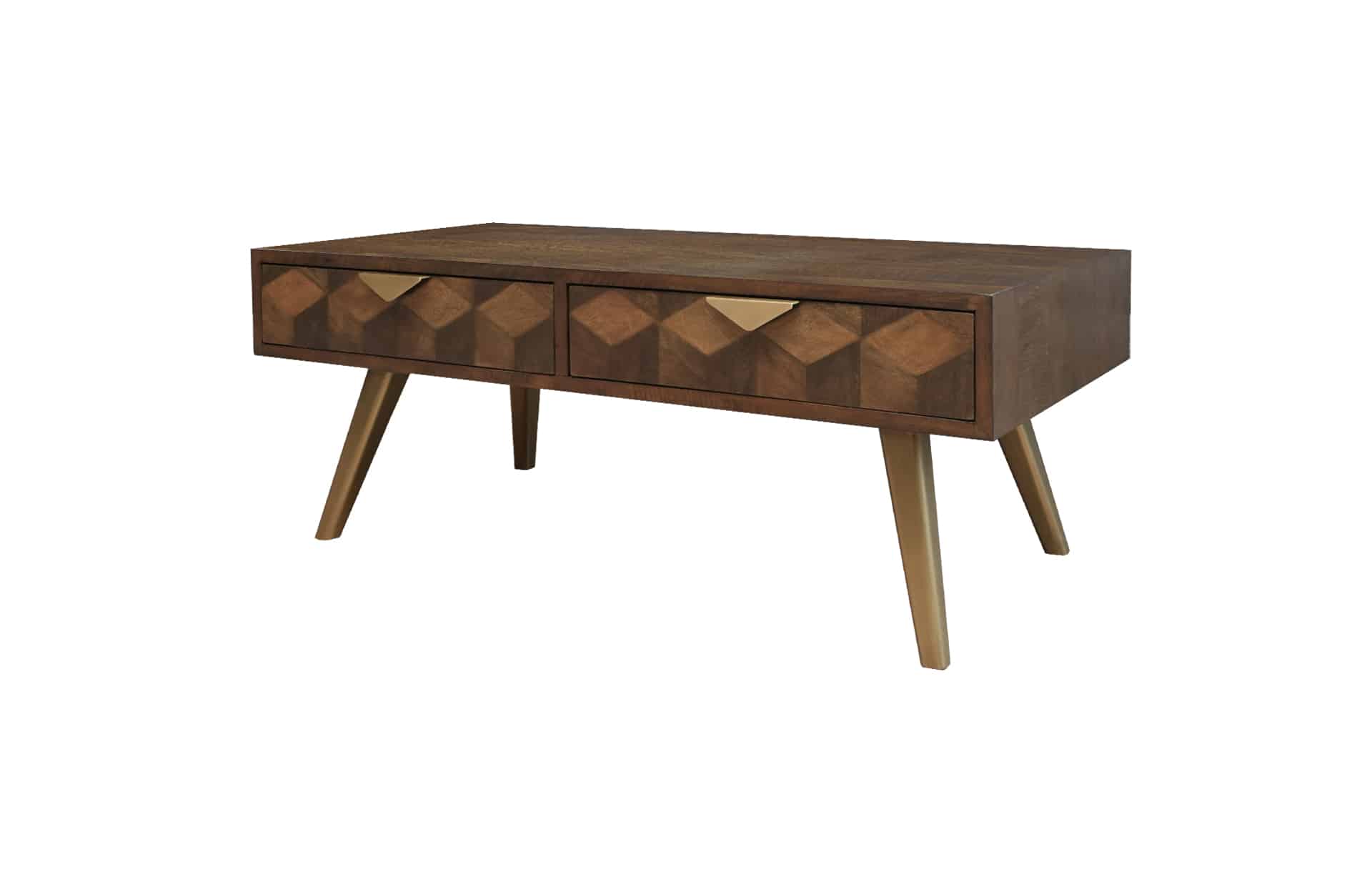 Home Decor BK-031-003 Coffee Table 2 Drawer Side View