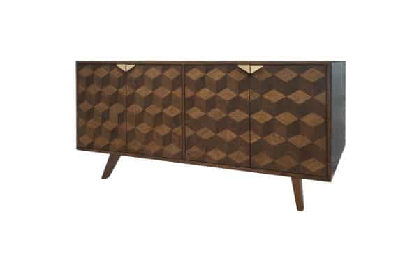 Home Decor BK-042-004 Sideboard 4 Door Side View