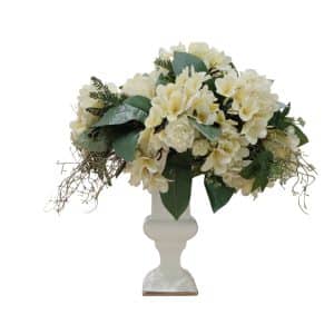 Home Decor Flower Arrangement Elliette Decorative URN 1716 & Classic Frangipani No.23 ( 19 ) Front View