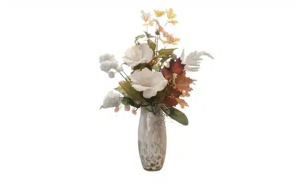 Home Decor Flower Arrangement No.100-012021 Murano Glass / 2 Rusty Front View