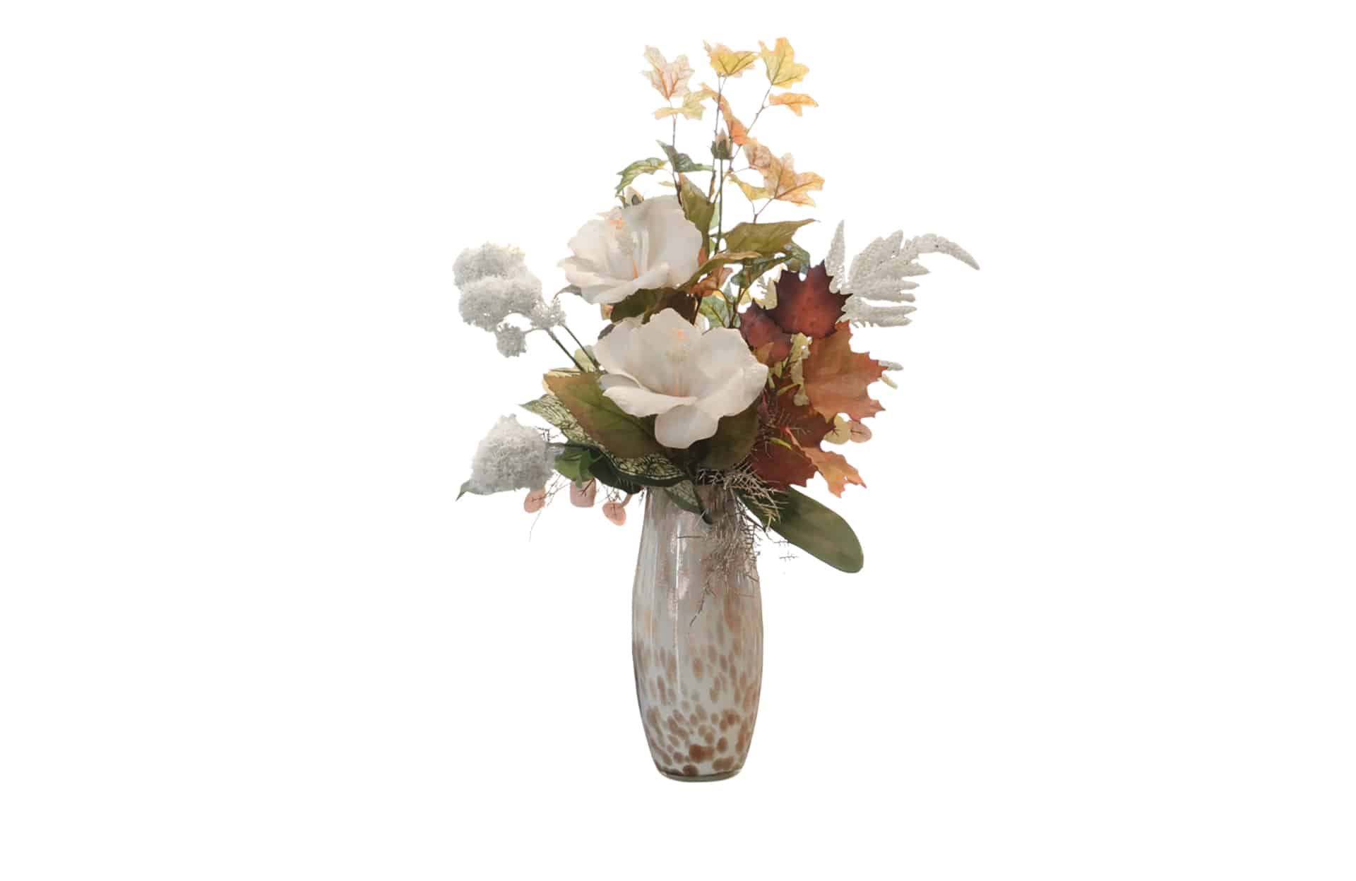 Home Decor Flower Arrangement No.100-012021 Murano Glass / 2 Rusty Front View