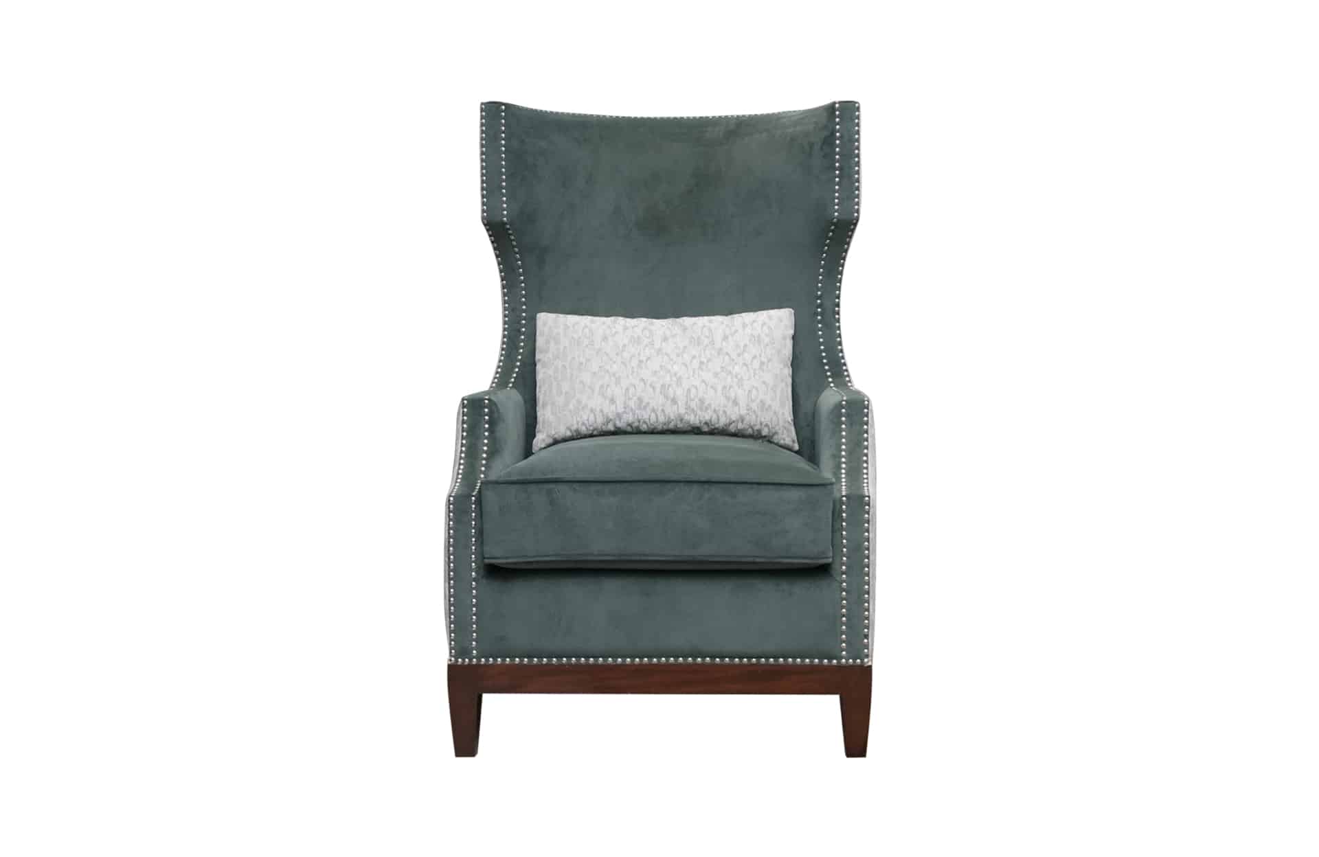 Home Decor Tresor Armchair BL Forest Front View