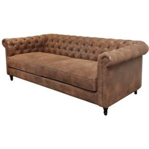 Home Decor Duke Chesterfield Sofa HM Mocha Side View