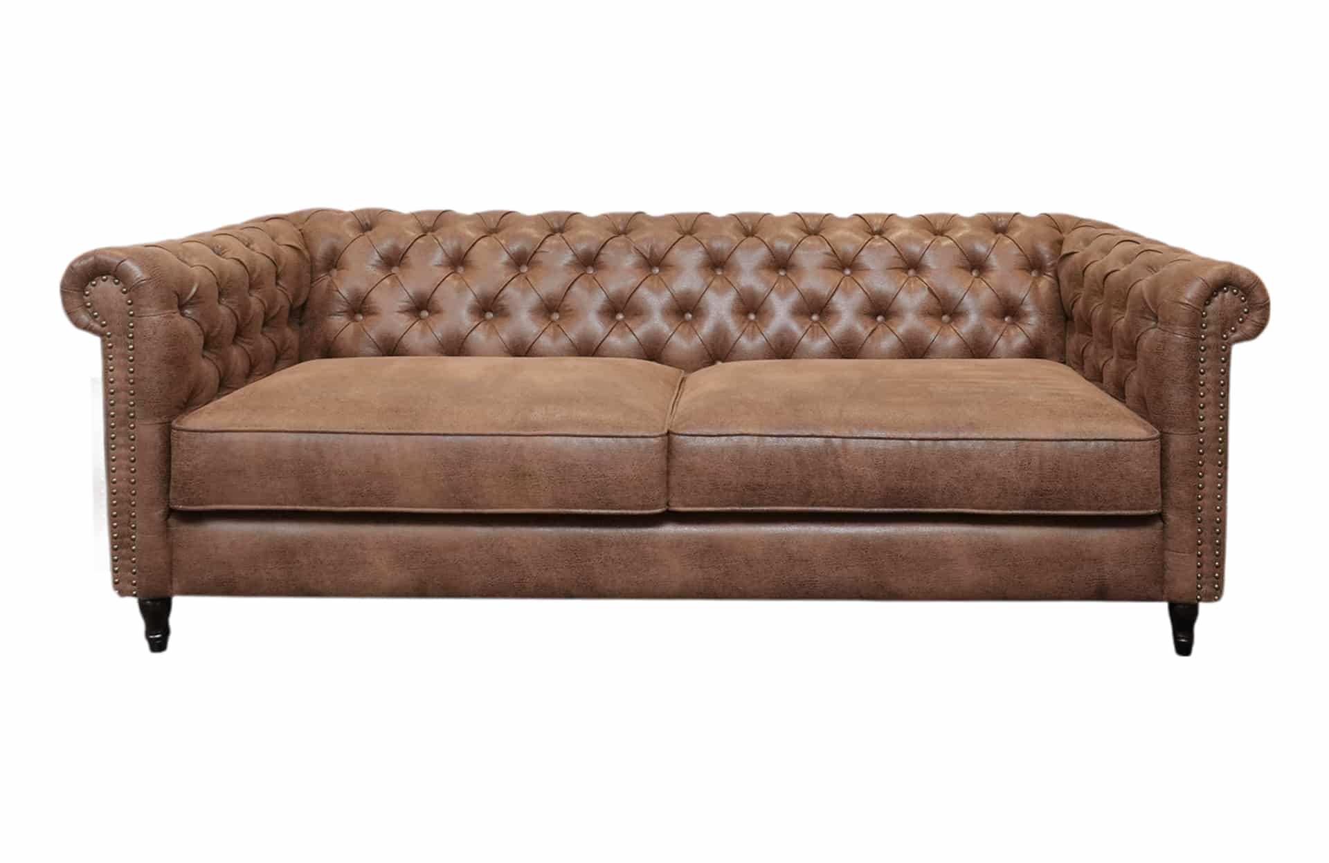 Home Decor Duke Chesterfield Sofa HM Mocha Front View