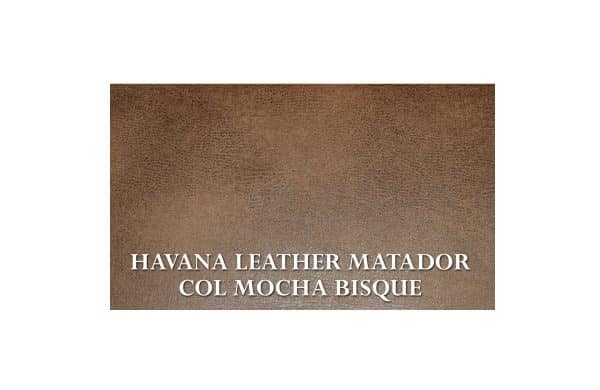 Home Decor Duke Chesterfield Sofa HM Mocha Fabric View HAVANA LEATHER MATADOR COL MOCHA BISQUE