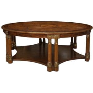 Home Decor Round Coffee Table Tigre 34493 Side View