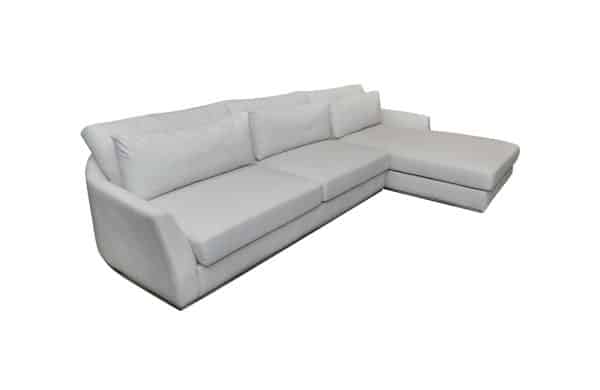 Home Decor Sectional & Corner Sofas Yangzi L Sofa KE 021 Parchment Side/Front View