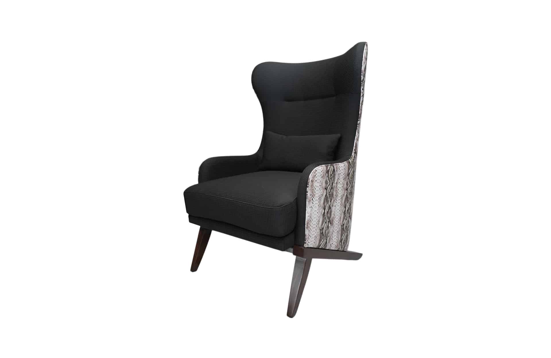 Home Decor Zee Armchair H IV CO Black Bird Side View