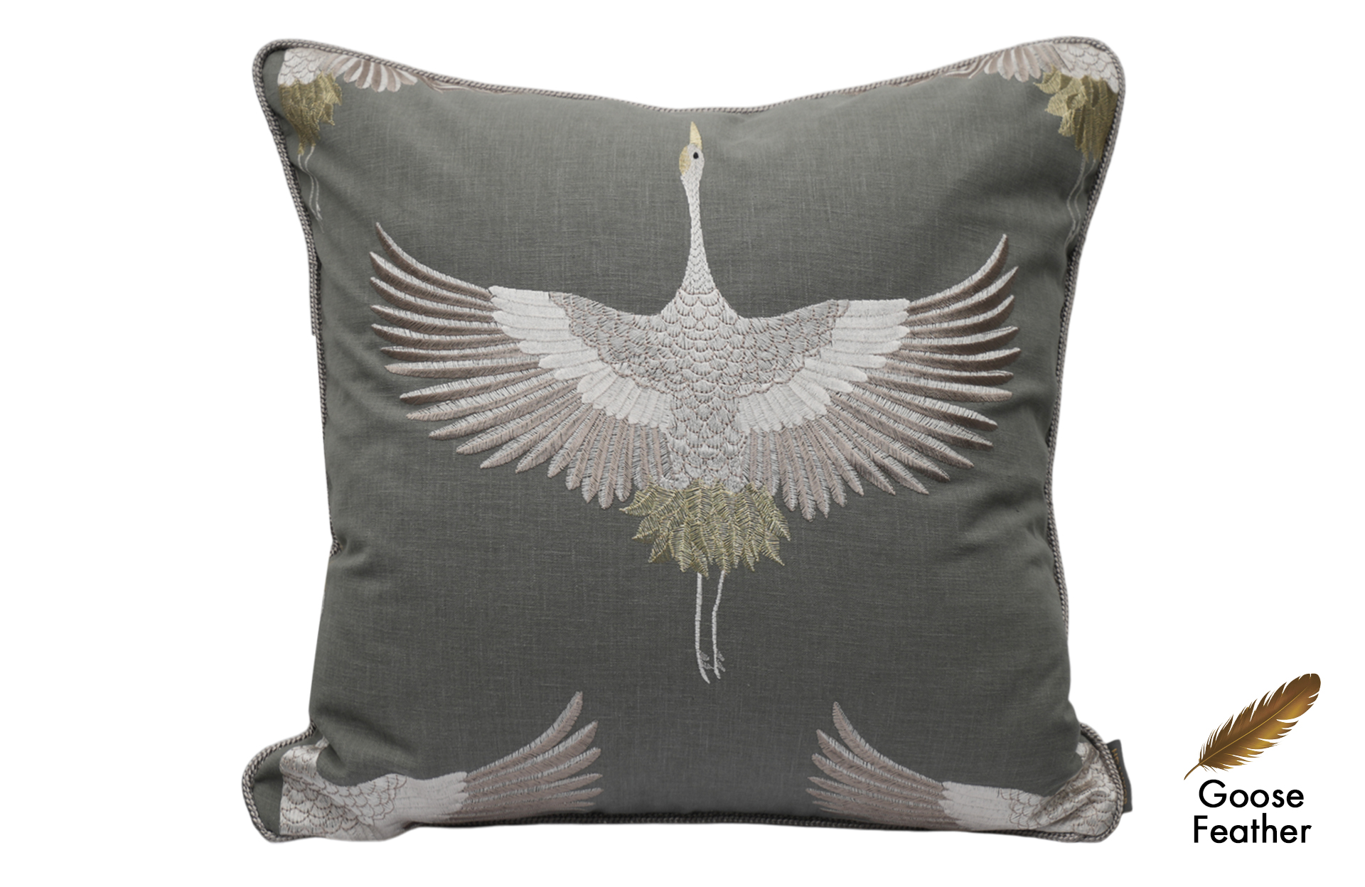 Home Decor Square Goose Feather Cushion CHN LXR 2003032922 Cushion Front View