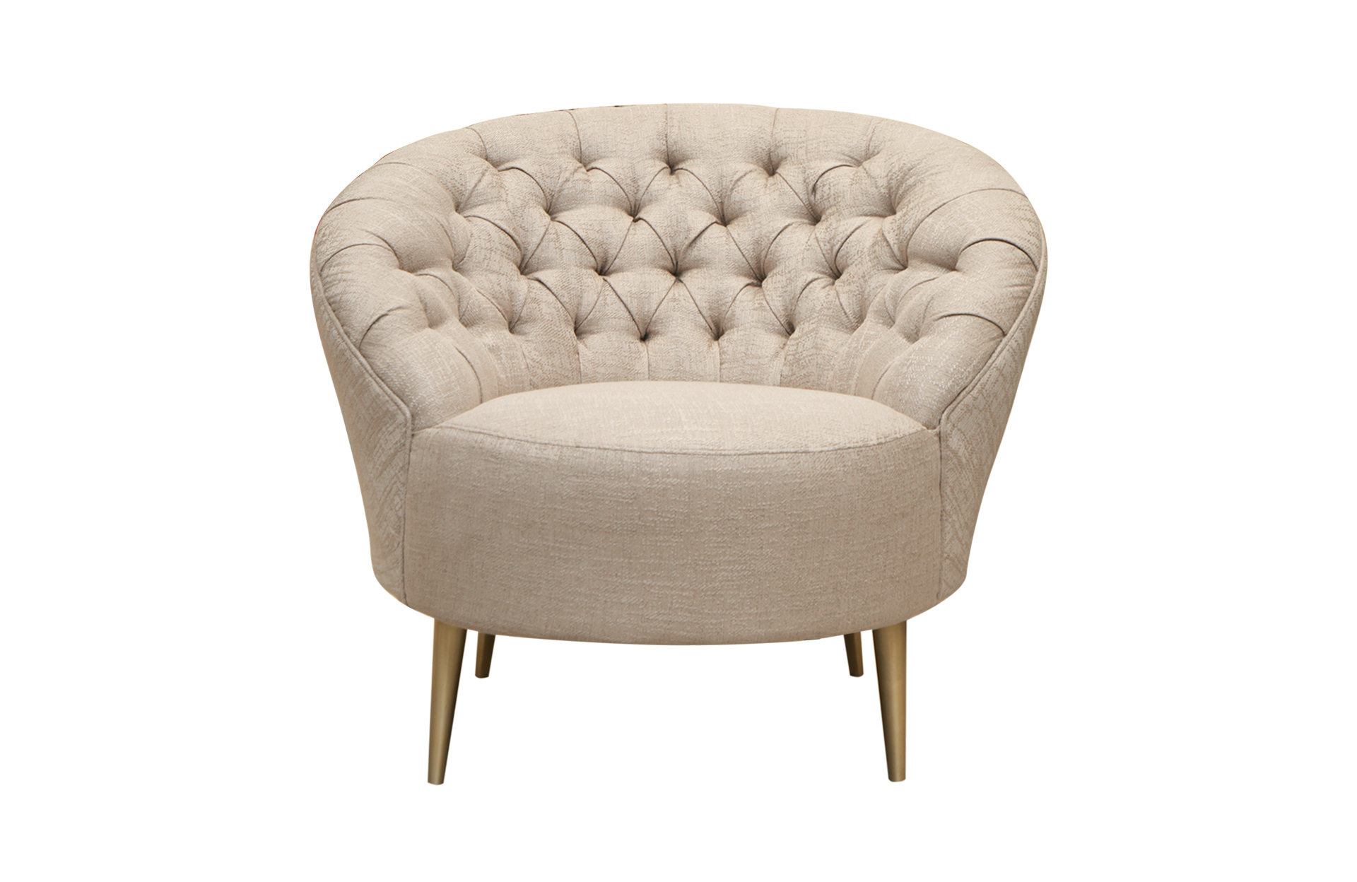 Home Decor Armchair Cordoba Chelsey Flax Front View