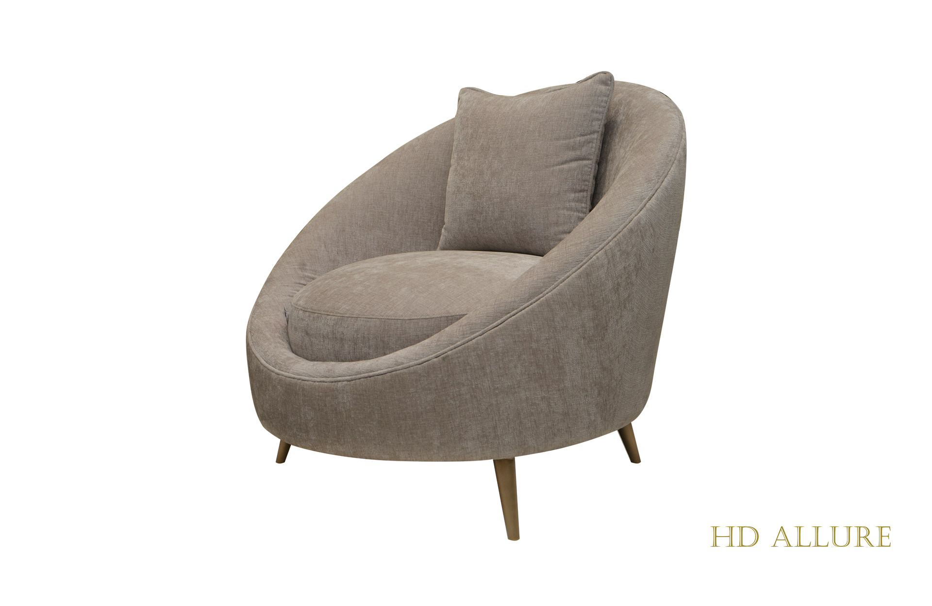 Home Decor Armchair Louvre Beige Side View