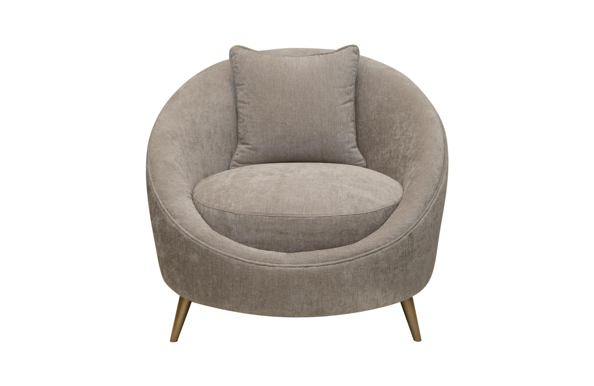 Home Decor Armchair Louvre Beige Front View