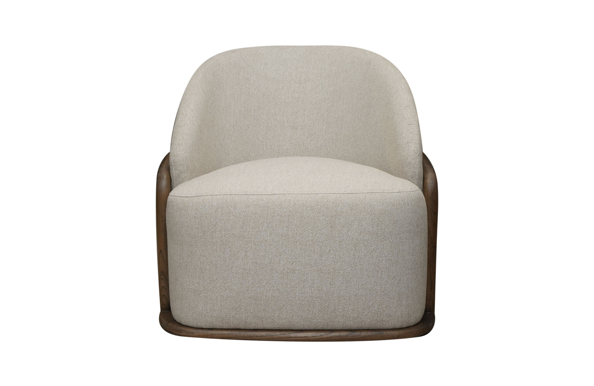 Home Decor Armchair Snail Tan Front View